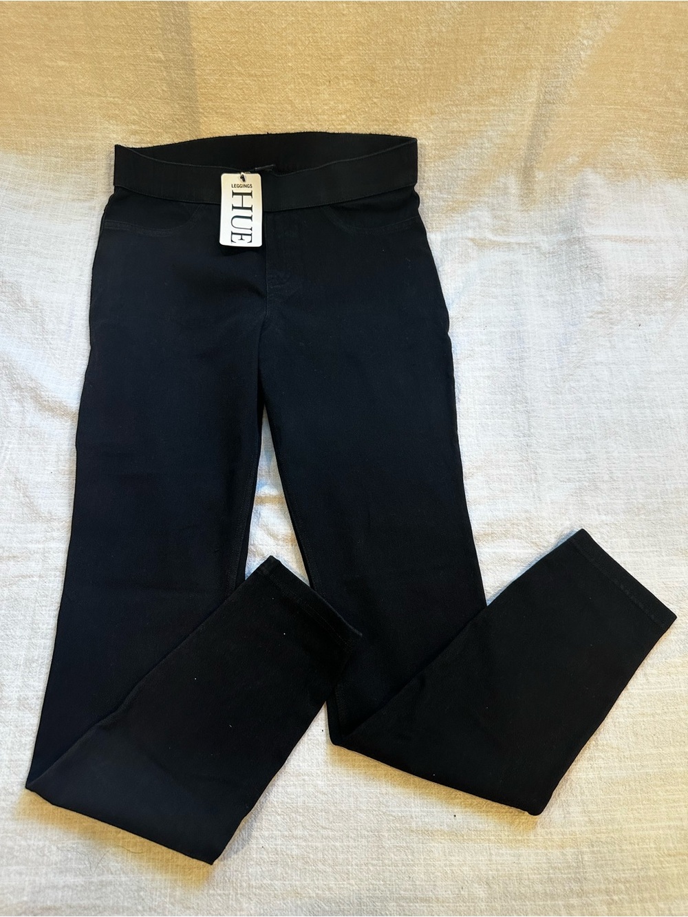 HUE Black Stretch Leggings for Women